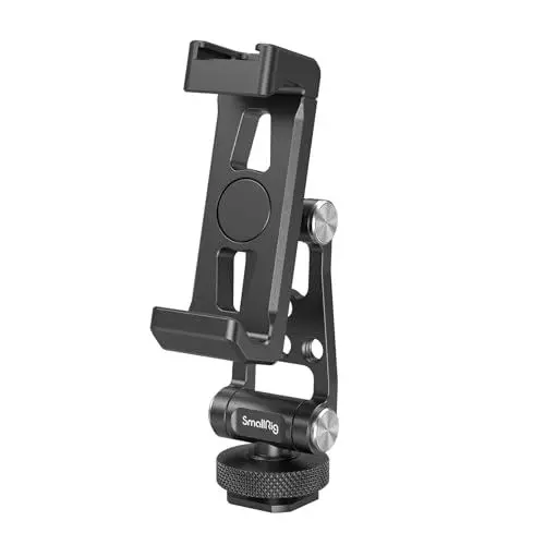 Produktbild: SMALLRIG Metall Handyhalterung mit Kaltschuh, universeller Telefonhalter unterstützt frei einstellbare Gelenke, Smartphone Stativhalterung für iPhone, für Samsung Galaxy und Smartphone Vlogging – 4382