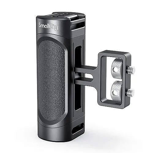 Produktbild: SMALLRIG Mini Seitengriff Side Handle mit doppelter 1/4”-20 Schrauben für DSLR Kamera Cage, Up and Down Adjustable, Links oder rechts montierbar, Maximum Load 3.5kg - 2916