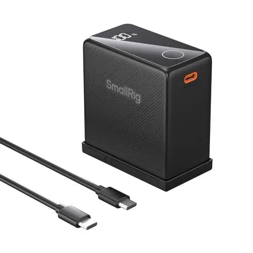 Produktbild: SMALLRIG NP-F970 10500mAh Replacement Battery für Sony NP-F970 F750 F550, PD 36W USB-C 3,5 Stunden Schnellladung, Kamera Akku mit OLED-Bildschirm für Kamera, LED-Videoleuchte, Camcorder, Schwarz -4469