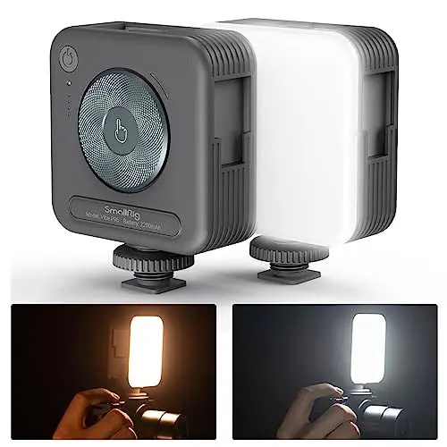 Produktbild: SMALLRIG P96 Mini LED Videoleuchte, 96 LED-Perlen mit Inbegriffen Cold Shoe, 1100Lux@0,3m, 103g, Tragbare Kamera Licht mit 2200mAh-Akku, 2700K–6500K, CRI 95+, Innovative Drehtellersteuerung - 3286B