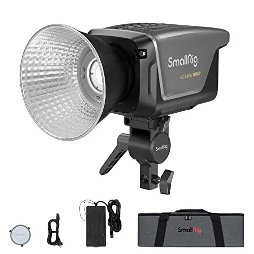 Produktbild: SMALLRIG RC 350D 350W COB LED Video Light, Daylight 149,000 Lux bei 1m CRI 95+ TLCI 96+ 5600K Studiobeleuchtung mit Bowens Mount, Handbuch und App-Steuerung Remote Professional Light - 3961