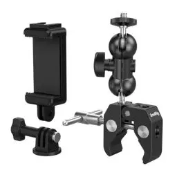Produktbild: SMALLRIG Upgrade Mini Magic Arm, Kleiner Kugelkopf-Zauberarm mit Klemme, Super Klemme mit rutschfesten Gewinden, Tragfähigkeit 1,5 kg für Gopro, Phone, Webcam, Kamera, Monitor und Licht-4373