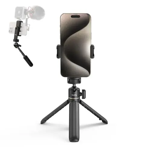 Produktbild: SMALLRIG VK-20 Vlogging Kit für iPhone für Kamera, Universal Video kit Handy Stativ für Samsung für YouTube und TikTok Starter, fürVideoaufzeichnungsausrüstung, mit Telefonstativ – 4364