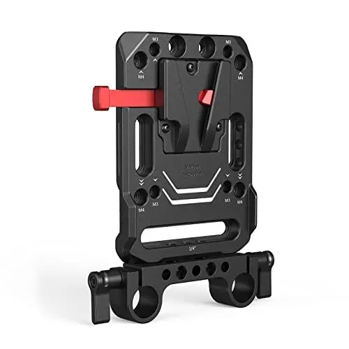 Produktbild: SMALLRIG V Mount Batterieplatte Battery Plate mit Dual 15mm Rod Clamp, Kompatibel mit für SmallRig für Moman für ZGCINE für PATONA und für VILTROX Akkus - 3016