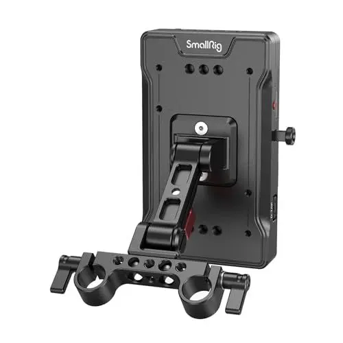 Produktbild: SMALLRIG V Mount Battey Adapter Plate V-Mount-Batterieadapterplatte mit verstellbarem Arm, V-Mount Plate V-Mount-Platte mit 65W PD USB-C und 14,8V D-Tap-Ausgang/Eingang - 3204B