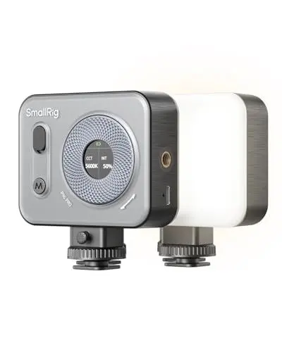 Produktbild: SMALLRIG Vibe P96 Pro LED-Videoleuchte, tragbare Kamera-Leuchte für Fotografie, Cold Shoe-Licht, CRI95+, 2500-6500K, 5 Effekte, Fülllicht-Zubehör für Content Creator, Streaming Schwarz 4660