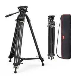Produktbild: SMALLRIG Videostativ, 73-Zoll (186 cm) Heavy Duty Tripod Hochleistungs Stativ mit 360-Grad-Fluidkopf und Schnellwechselplatte für DSLR, Camcorder, Kameras, Belastbarkeit 8 kg - 3751