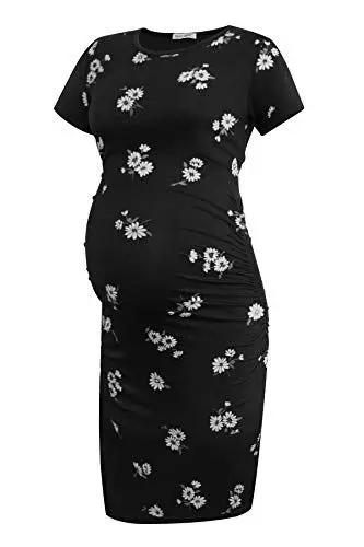 Produktbild: Smallshow Damen Umstandskleid Kurzarm Umstandsmode Kleid Sommer,SVP121,M