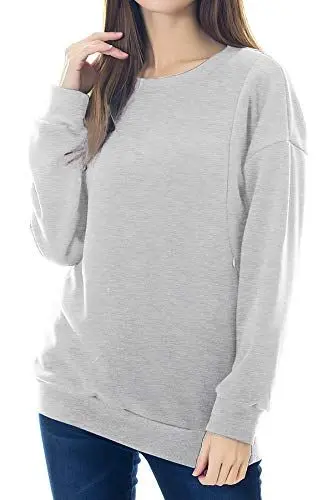 Produktbild: Smallshow Pflege Sweatshirt Langarm T-Shirt Bluse Stillen Pullover Tops Stillshirt Light Grey M