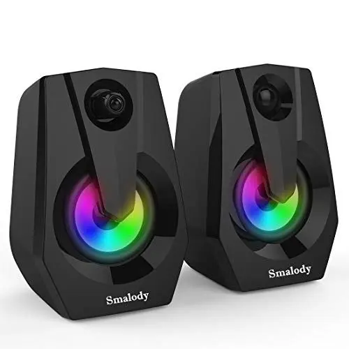 Produktbild: Smalody Lautsprecher für PC, Stereo 2.0 USB Multimedia-Lautsprecher mit Led/Lautstärkeregelung über USB, Gaming-Lautsprecher für PC-Laptop-Desktop