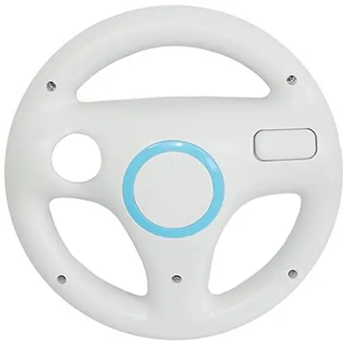 Produktbild: Smardy Lenkrad für Wii Fernbedienung, Weiss - Racing Wheel für Rennspiele Kompatibel mit Nintendo Wii U Controller für Mario Kart und Racing Games