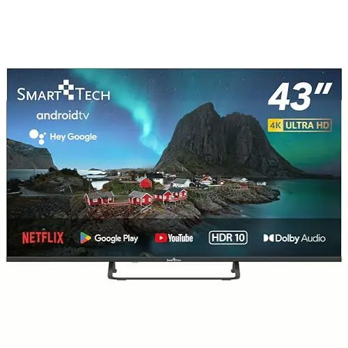 Produktbild: Smart Tech Monitor 43 Zoll 4K UHD, Android TV, Wi-Fi, DVB-T2/C/S2, HbbTV, Netflix, YouTube, Dolby Audio, 2023 (43UA20V3)