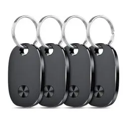 Produktbild: Smart Air Tracker Tag 4er Pack, Schlüsselfinder KeyFinder Kompatibel mit Apple Wo ist? APP (iOS NUR, Android Not Supported), Bluetooth Key Finder für Gepäck/Taschen/Koffer, Austauschbarer Akku
