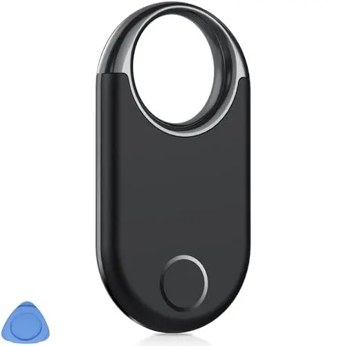 Produktbild: Smart Air Tracker Tag, Schlüsselfinde Kompatibel mit Apple Wo ist? APP (iOS NUR, Android Not Supported), Bluetooth Tracker für Gepäck/Taschen/Koffer, Auswechseln der Batterien, Tiefschwarz / 1 Stück