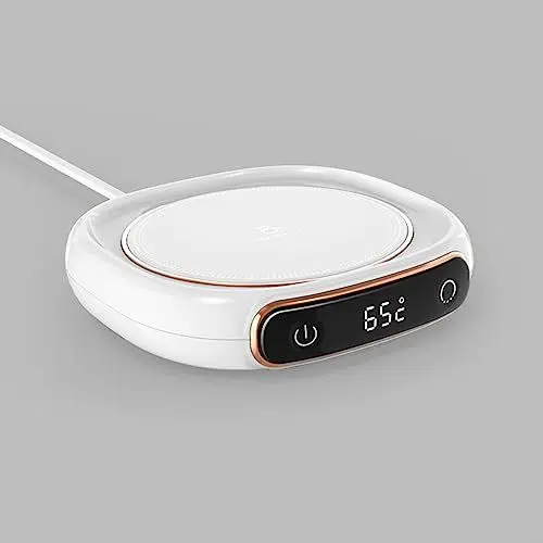 Produktbild: Smart Cup Warmer, Heizkissen, Büro und Haushalt, Tassenwärmer, intelligente konstante Temperatur für Kaffee, Getränke, Milch (weiß)