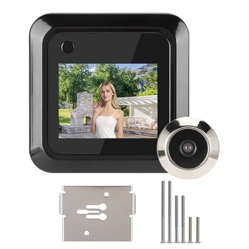 Produktbild: Smart Door Viewer 2.4in Ultra helles TFT -LCD -Display 0,3MP HD -Kamera 95 ° Weitwinkelobjektiv für das heimische Sicherheitssystem ABS Kunststoff Zinklegierung
