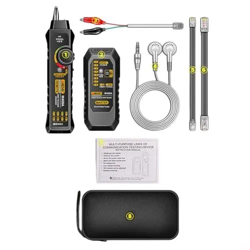 Produktbild: HEIBTENY Netzwerkleitungssucher, Multifunktionaler Netzwerk-Leitungssucher, LAN Kabel Tester, M469A Multifunktionaler Netzwerkleitungssucher, Netzwerkkabel Telefonleitungsprüfer