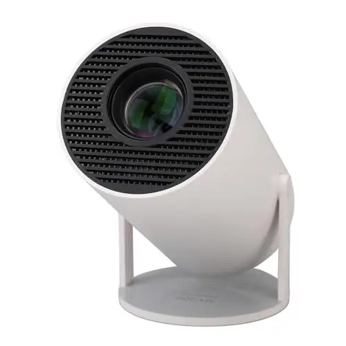 Produktbild: Projektor, Tragbarer Smart-Projektor für Android, Kabelloser Videoprojektor, Unterstützt 2,4 5G WiFi Bluetooth, HD 4K 1080P Projektor mit 270-Grad-Drehung (EU-Stecker)