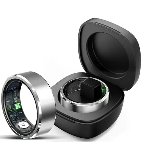 Produktbild: Smart Ring Smartringe für Herren Damen Android iOS Fitness Ring Herzfrequenz Health Tracking Ring Pulsmesser Sport Ringe Fitness Schrittzähler Schlafmonitor 5ATM Wasserdicht Aktivitätstracker