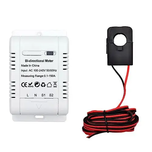 Produktbild: Smart Stromzähler Energiezähler KWh Zähler Energiemessgerät Zigbee Stromzähler Stromverbrauch Messgerät, mit Stromwandler(150A), Einspeisezähler Solar Balkonkraftwerk, mit Tuya&Smart Life, Müssen Hub