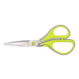 Produktbild: smart by Leviatan Smart 3D175 3D-Schere für Erwachsene, Schneiderschere Stoffschere Profi, und Papier | Bastelschere Kinder, Kinderschere, braun-schwarzer Kunststoff Griff, 17,5 cm lang