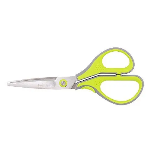 Produktbild: smart by Leviatan Smart 3D175 3D-Schere für Erwachsene, Schneiderschere Stoffschere Profi, und Papier | Bastelschere Kinder, Kinderschere, braun-schwarzer Kunststoff Griff, 17,5 cm lang