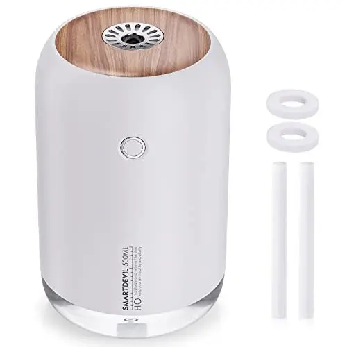 Produktbild: SMARTDEVIL Luftbefeuchter Schlafzimmer 500ml, USB Mini Kleiner Luftbefeuchter, Automatische Abschaltung, Nachtlichtfunktion, Leise Luftbefeuchter für Schlafzimmer