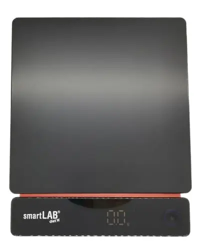 Produktbild: smartLAB diet W Küchenwaage mit Bluetooth |Digitalwaage für die Küche aus Glas |Lebensmittelwaage in Schwarz mit Datenübertragung