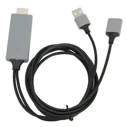 Produktbild: Smartphone-zu-HDMI-Projektorkabel, 1080P-Telefon-zu-TV-Spiegelungsadapter, Kabel Zum Anschließen des Telefons an Den Fernseher, für Android, IOS, für (Schwarz)