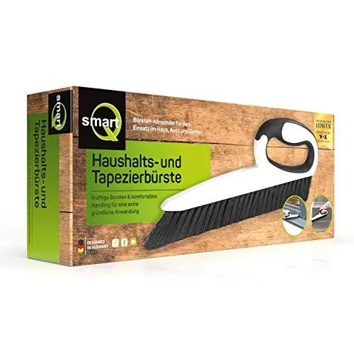 Produktbild: smartQ Haushalts- und Tapezierbürste mit kräftigen Borsten & komfortablem Handling | Einsatz in Haus, Auto und Garten, Design in Deutschland