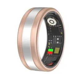 Produktbild: Smartringe für Herren Damen Smart Ring Android Schlaftracker Gestensteuerung Pulsmesser Fitness Ring Tracker Smartring Fitnessring Schrittzähler Herzfrequenz Sport IOS Fitnesstracker Rosegold Schwarz