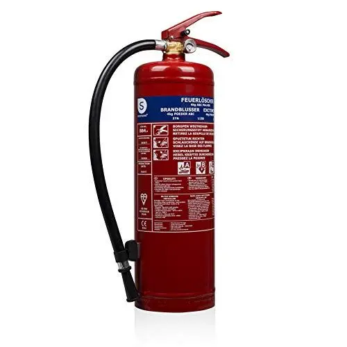 Produktbild: Smartwares Pulver-Feuerlöscher, 4 kg, für ABC-Feuer, geeignet für Fahrzeuge & Haushalte, inkl. Halterung, FEX-15140