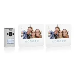 Produktbild: Smartwares DIC-22222 Video-Türeingangskontrolle – 720p HD – 7 Zoll LCD-Monitor – Set für 2 Wohnungen