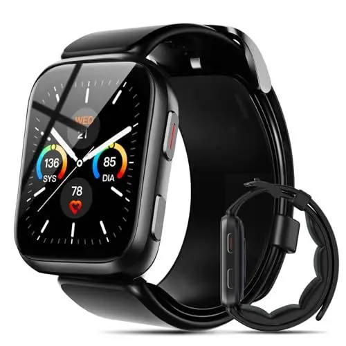 Produktbild: Smartwatch, 1,95“ Blutdruck Smart Watch Herren Damen mit Patentierter Manschette, 50+ Sportmodi Fitnessuhr mit Blutsauerstoff, Schlaf Herzfrequenzmesser, Schrittzähler Activity Tracker für Android iOS
