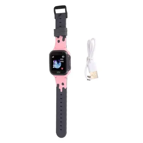 Produktbild: Smartwatch, 2G GSM Telefonanruf Smartwatch, SOS Spiele Klassenzimmermodus, Echtzeit LBS Positionierung, IP65 Wasserdicht, für Unterhaltung und Lernen (Rosa)