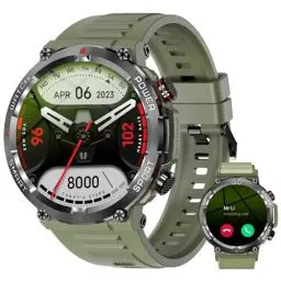 Produktbild: IOWODO Smartwatch Herren mit Telefonfunktion,1,39'' Fitnessuhr mit Herzfrequenz SpO2 Schrittzähler Schlafmonitor, 100 Sportmodi, IP68 Wasserdicht Aktivitätstracker, Sportuhr für iOS Android, Schwarz