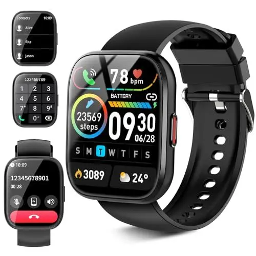 Produktbild: Smartwatch Damen Herren, Fitnessuhr Tracker mit Telefonfunktion 1.85