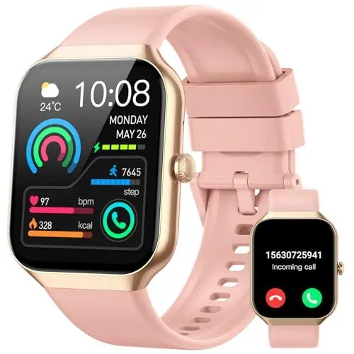 Produktbild: Smartwatch Damen Herren, Fitnessuhr mit Herzfrequenz Schlafmonitor Schrittzähler Uhr, 1.96