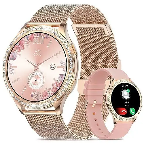 Produktbild: Smartwatch Damen Herren mit Telefonfunktion/Message Reminder,80+ Sportmodi,1.32