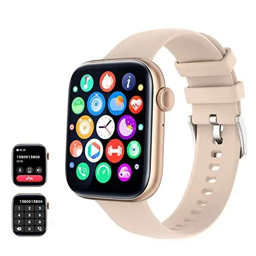 Produktbild: Smartwatch Damen Herren mit Telefonfunktion Anrufe tätigen und entgegennehmen, fitnessuhr Tracker mit Schlafmonitor Pulsuhr 120+ Sportmodi Sportuhr Fitness Armbanduhr für Android ios