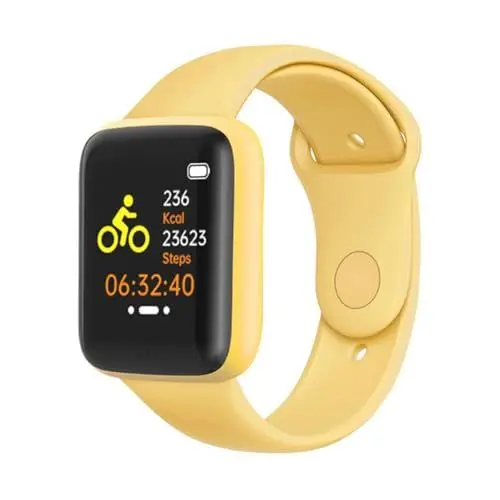 Produktbild: Smartwatch, Fitness-Tracker mit Herzfrequenz, Blutsauerstoff, Blutdruck, Schlafüberwachung, 100 Sportmodi, Schritt-Kalorienzähler, Aktivitäts-Gesundheits-Tracker, IP67 (Yellow)