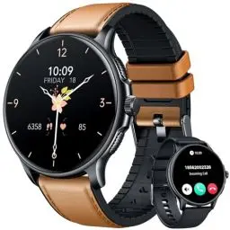 Produktbild: Smartwatch Fitnessuhr Sportuhr mit Telefonfunktion Uhren: 1,43 Zoll AMOLED Herren Smart Watch mit Pulsmesser Schlafmonitor Schrittzähler 120+ Sportmodi IP68 Wasserdicht Fitness Uhr für iOS Android