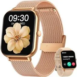 Produktbild: Smartwatch Fitnessuhr mit Telefonfunktion Uhren - Damen Fitness Armbanduhr mit SpO2 Pulsuhr Schlafmonitor Schrittzähler Uhr 1.83 Zoll Smart Watch Wasserdichte 100+ Sportmodi Sportuhr für Android ios