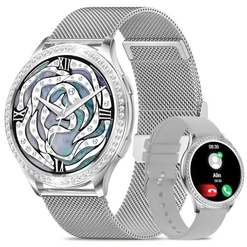 Produktbild: Smartwatch Herren Damen mit Telefonfunktion/Message Reminder,80+ Sportmodi,1.32