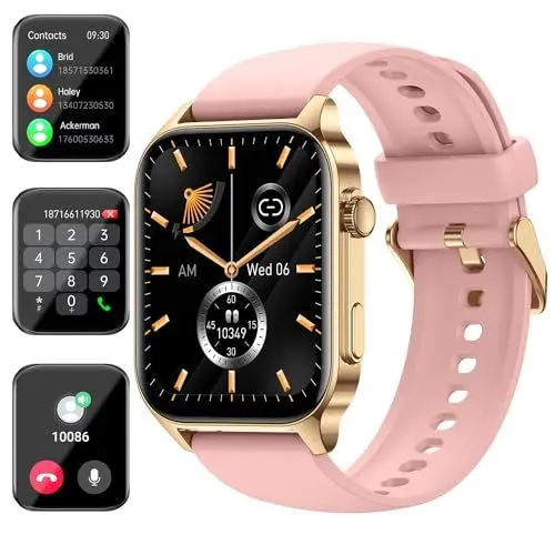 Produktbild: Smartwatch Herren Damen mit Telefonfunktion, 1,91'' Armbanduhr mit Bluetooth Anrufe, IP68 Wasserdicht Fitnessuhr mit Herzfrequenzmonitor Schlafmonitor Schrittzähler, Sportuhr für iOS Android (Grau)