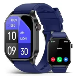 Produktbild: Smartwatch Herren Damen mit Telefonfunktion, 2.04” AMOLED Display Fitnessuhr Damen, IP68 Wasserdicht Sportuhr, Smart Watch mit Herzfrequenz, Schrittzähler, SpO2, Schlafmonitor, Uhren für iOS Android