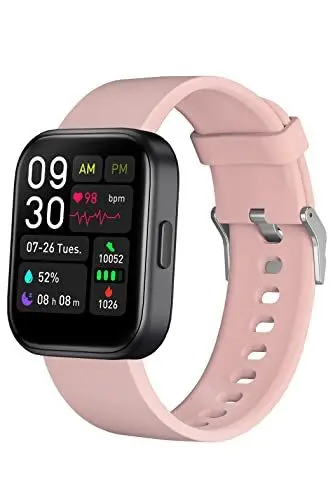 Produktbild: Smartwatch Herren Damen mit Telefonfunktion Benachrichtigung Schrittzähler Uhr Herren Fitnessuhr mit Blutdruckmessung Herzfrequenzmessung Schlafmonitor Überwachung von Kalorienverbrauch Kilometerstand