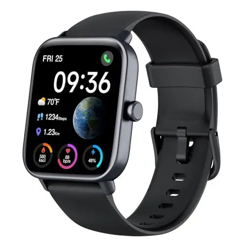 Produktbild: Smartwatch Herren Damen mit Telefonfunktion & Alexa eingebaut,Fitnessuhr mit 100+ Sports,Armbanduhr IP68 Wasserdicht, 24H Herzfrequenz SpO2 Schlafmonitor,1,8