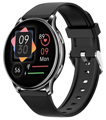 Produktbild: Smartwatch Herren Fitnessuhr Damen mit Telefonfunktion Schrittzähler Uhr Damen Pulsuhr Sportuhr Blutdruckmessung Gesundheitsuhr Laufuhr Fitness Tracker Aktivitätstracker Fitnesstracker Schwarz