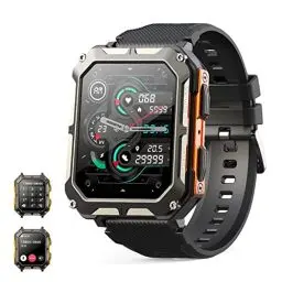 Produktbild: Smartwatch Herren Militär mit Telefonfunktion ,1,81'' Display wasserdichtes aktivitätstracker fitness tracker mit Schlafmonitor blutdruckmessung 120+ Sportmodi Sportuhr fitnessuhr für Android ios